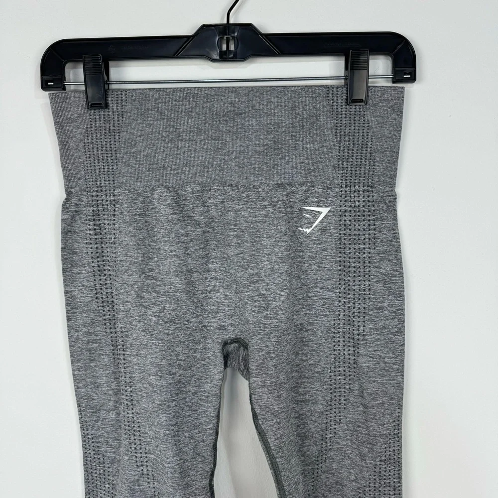 Gymshark Gray Grey Seamless High Rise Full Length Leggings Workout Gym